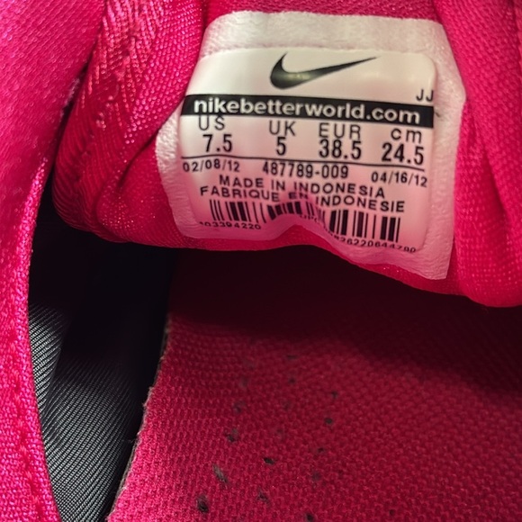 Nike Women's shoes Training Nike free fit 2 Black Pink Running Shoes 7.5 7 1/2 - Picture 10 of 12